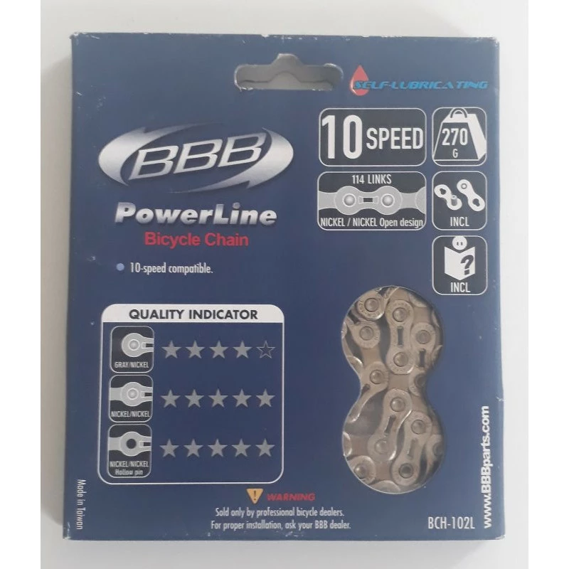 Chaine 10v Bbb BCH-102L 114 Maillons 3 Chaine 10v Bbb BCH-102L 114 Maillons