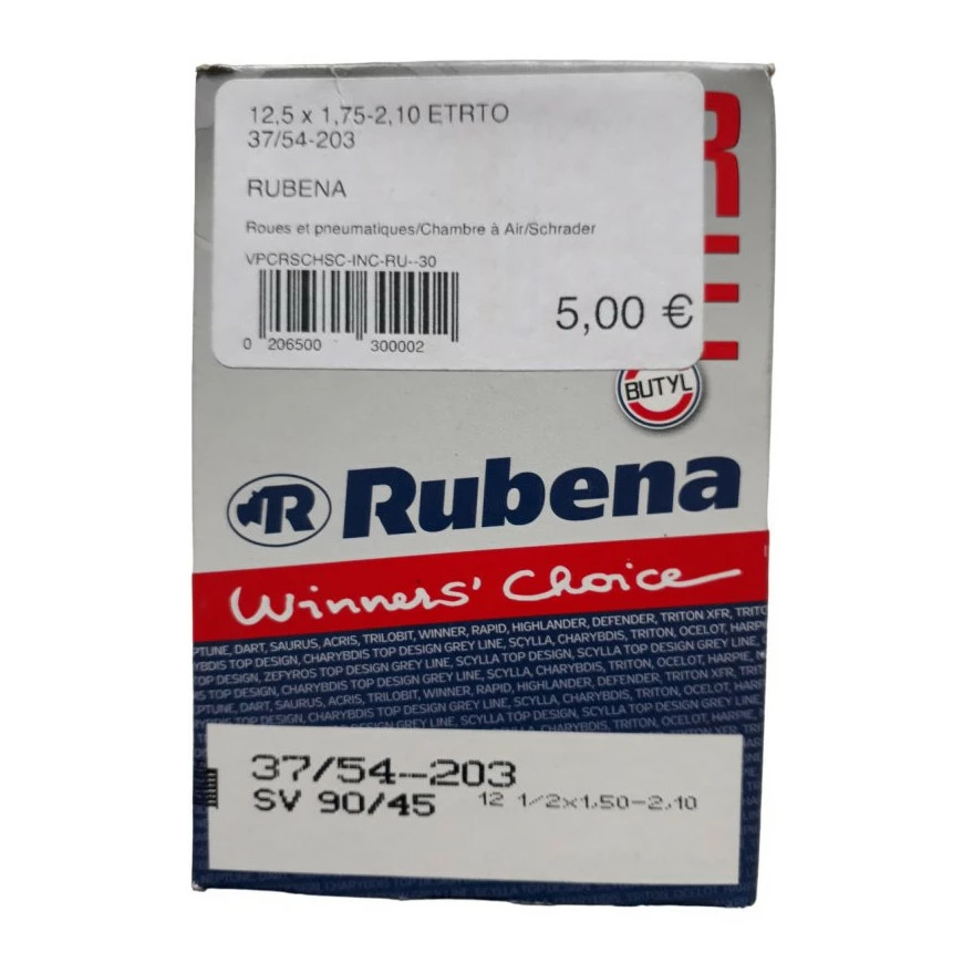 Chambre à Air Vélo Enfant 12 1/2x1,5 2,1 Schrader 3 Chambre à Air Vélo Enfant 12 1/2x1,5 2,1 Schrader