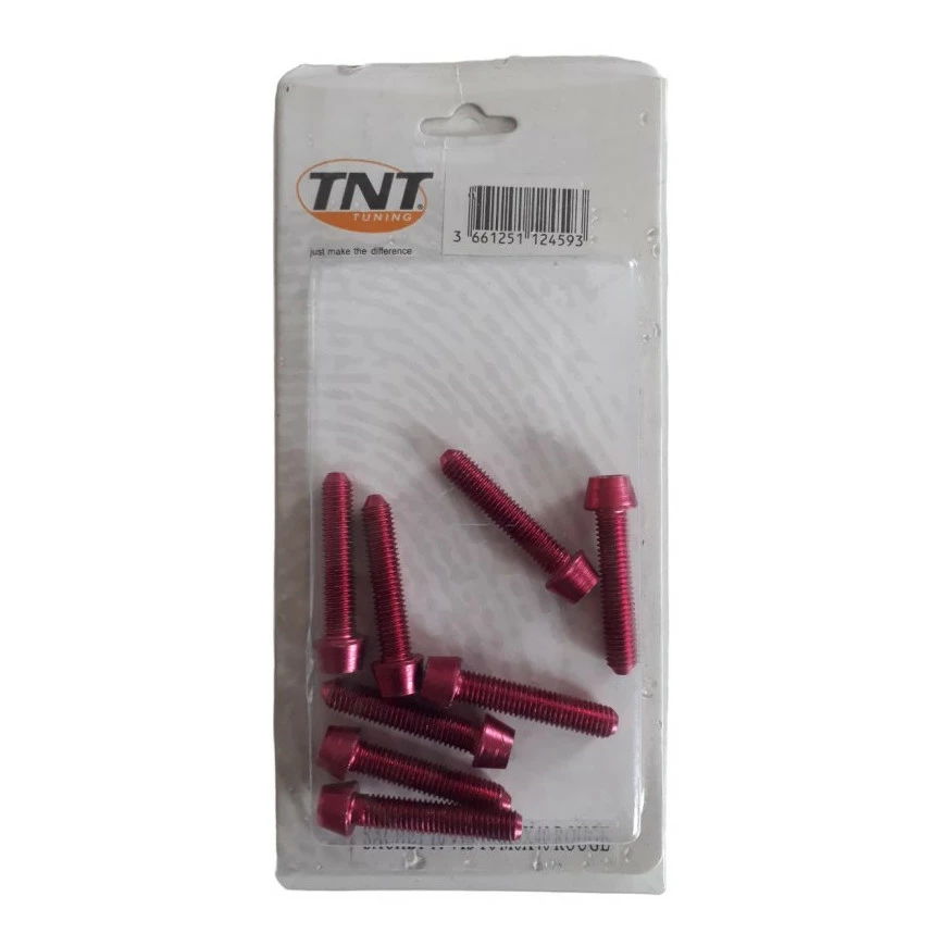 Vis Anodisées Rouge M8x40 3 Vis Anodisées Rouge M8x40